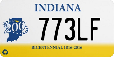 IN license plate 773LF