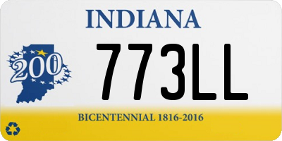 IN license plate 773LL