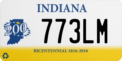IN license plate 773LM