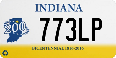 IN license plate 773LP