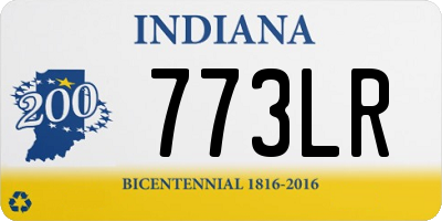 IN license plate 773LR