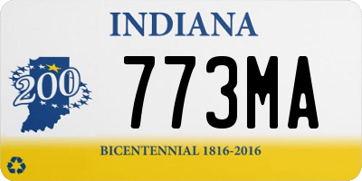 IN license plate 773MA