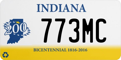 IN license plate 773MC