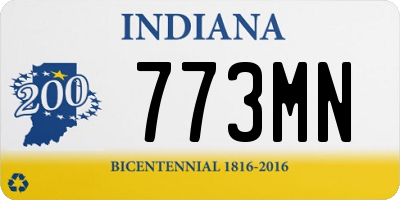 IN license plate 773MN