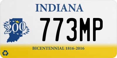 IN license plate 773MP