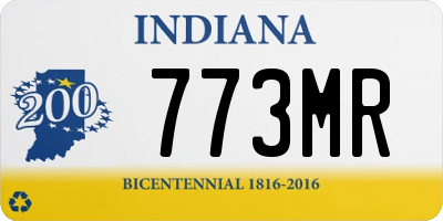 IN license plate 773MR
