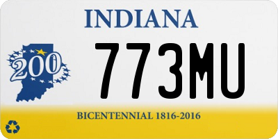 IN license plate 773MU