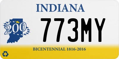 IN license plate 773MY