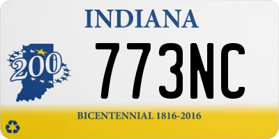 IN license plate 773NC