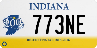 IN license plate 773NE