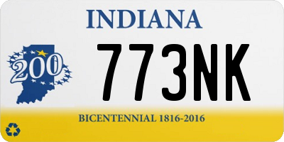 IN license plate 773NK