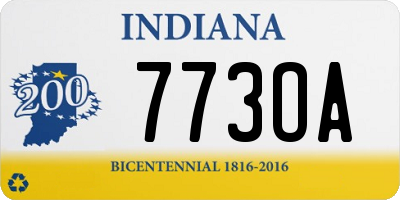 IN license plate 773OA