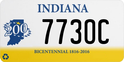 IN license plate 773OC