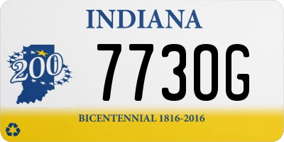 IN license plate 773OG