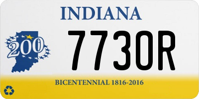 IN license plate 773OR