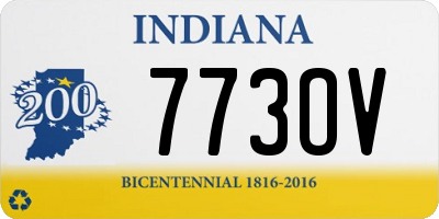 IN license plate 773OV