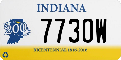 IN license plate 773OW