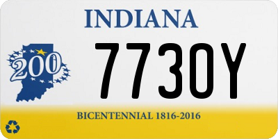IN license plate 773OY