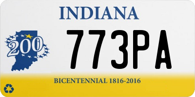 IN license plate 773PA