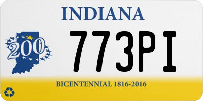 IN license plate 773PI