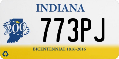 IN license plate 773PJ