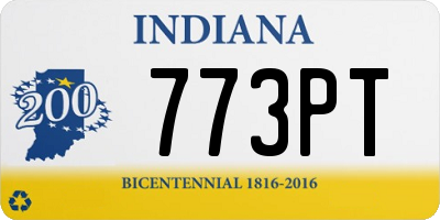 IN license plate 773PT