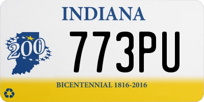 IN license plate 773PU