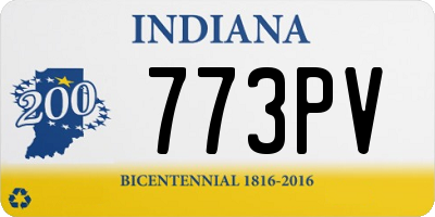 IN license plate 773PV