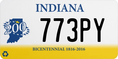 IN license plate 773PY