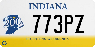 IN license plate 773PZ