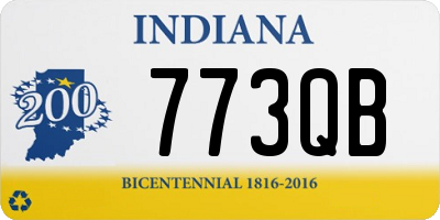 IN license plate 773QB