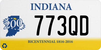 IN license plate 773QD