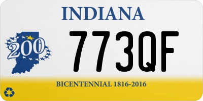 IN license plate 773QF