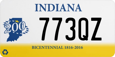 IN license plate 773QZ