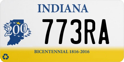 IN license plate 773RA