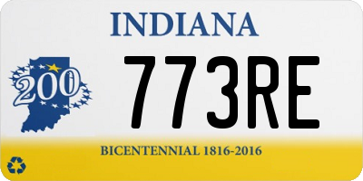 IN license plate 773RE
