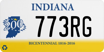IN license plate 773RG