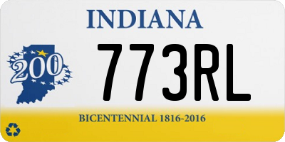 IN license plate 773RL