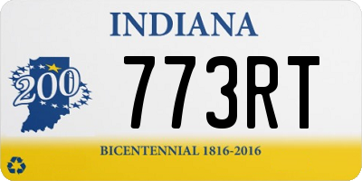 IN license plate 773RT
