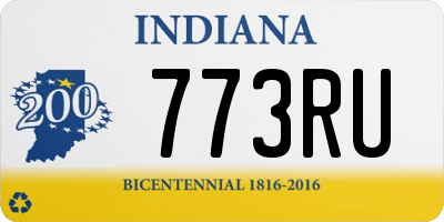 IN license plate 773RU