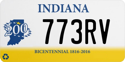 IN license plate 773RV