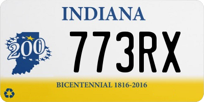 IN license plate 773RX