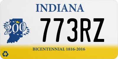 IN license plate 773RZ