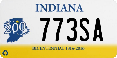 IN license plate 773SA
