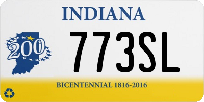 IN license plate 773SL