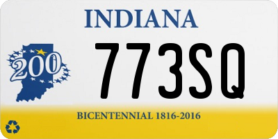 IN license plate 773SQ