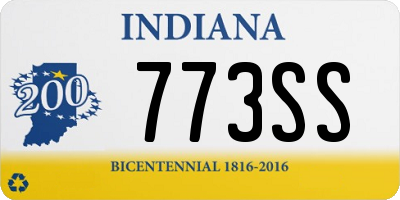 IN license plate 773SS