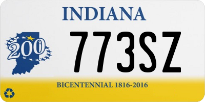 IN license plate 773SZ