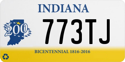 IN license plate 773TJ