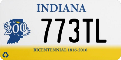 IN license plate 773TL